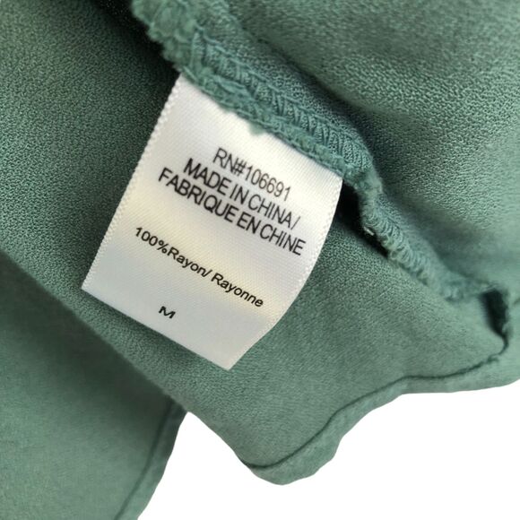 Young Fabulous & Broke boho green ombre puff sleeve wrap jacket top size Med NWT - Picture 6 of 9
